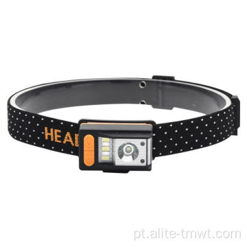 Sensor de movimento Headlamp Light LED Rechargable